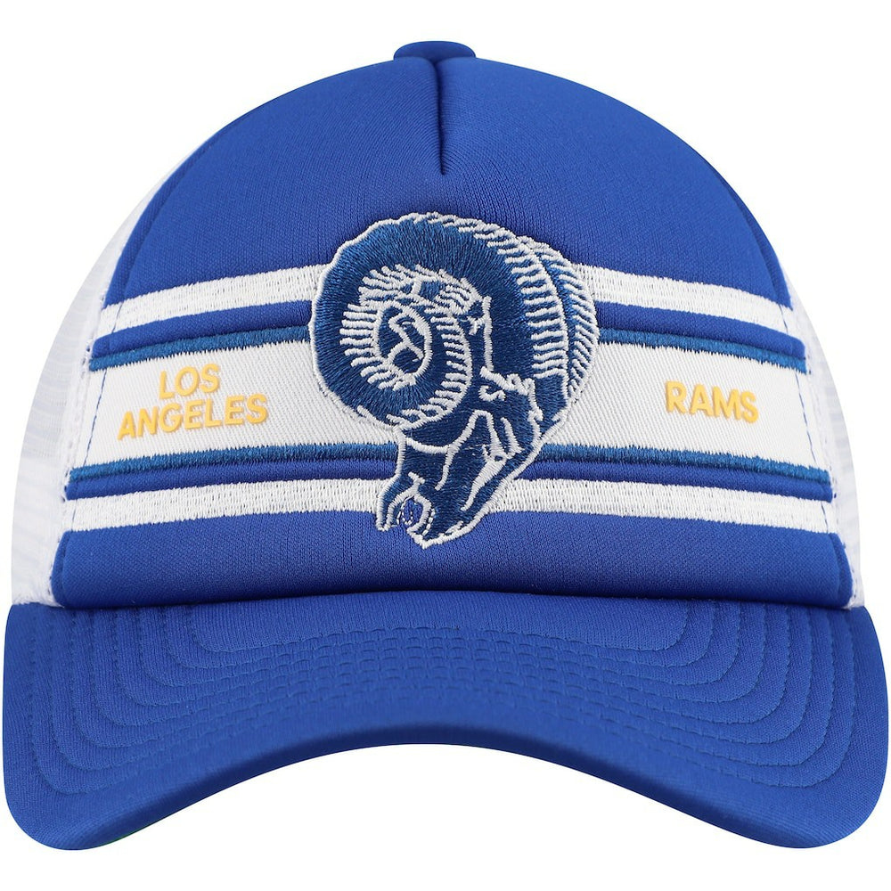 Youth Stripe Trucker Adjustable Hat - Los Angeles Rams