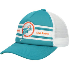 Youth Stripe Trucker Adjustable Hat - Miami Dolphins