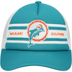 Youth Stripe Trucker Adjustable Hat - Miami Dolphins