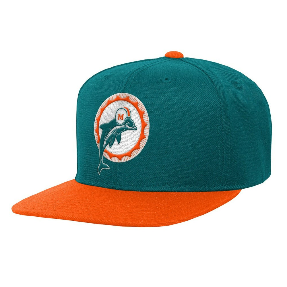 Youth Team Two-Tone Snapback Hat - Miami Dolphins