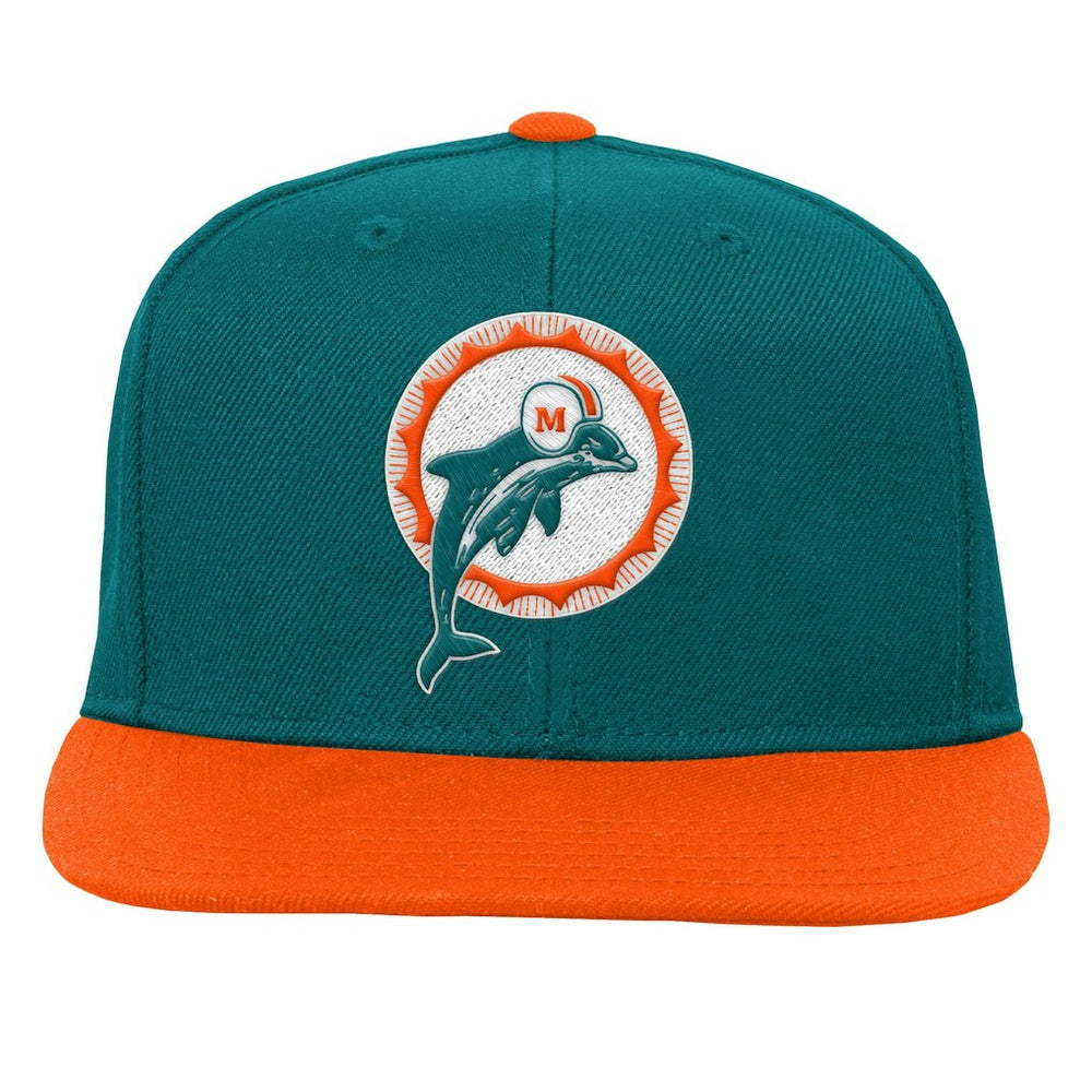 Youth Team Two-Tone Snapback Hat - Miami Dolphins