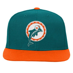 Youth Team Two-Tone Snapback Hat - Miami Dolphins