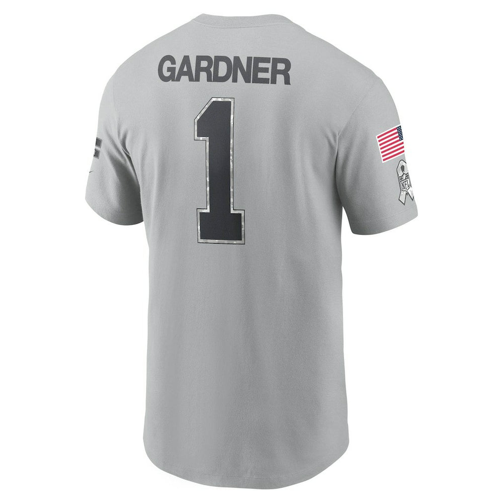 Ahmad Sauce Gardner  2024 Salute To Service Name & Number T-Shirt - New York Jets