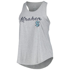 NHL Heather Gray Seattle Kraken Fanatics Women's Plus Size Racerback Tank Top