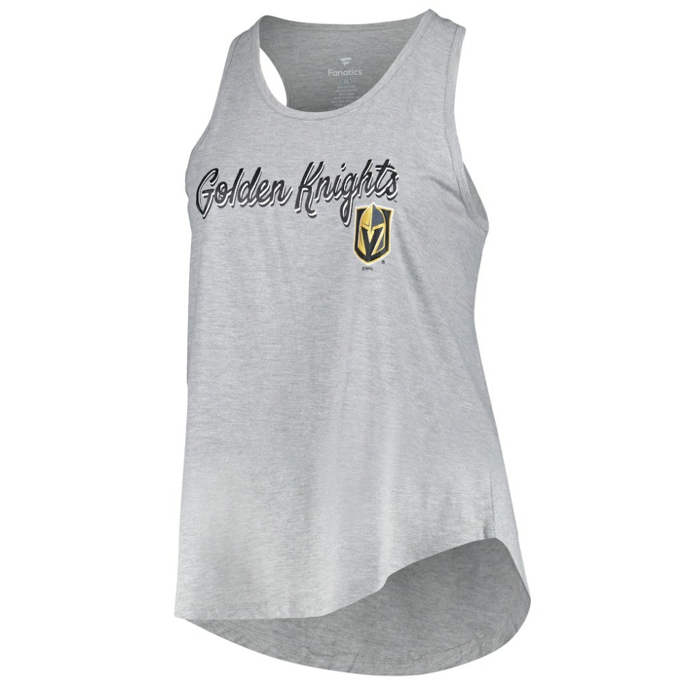 NHL Heather Gray Vegas Golden Knights Fanatics Women's Plus Size Racerback Tank Top