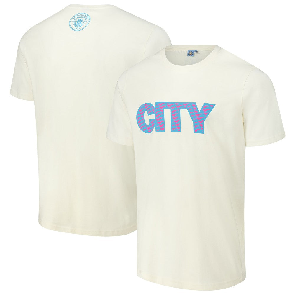 Manchester City Logo T-Shirt -  Cream