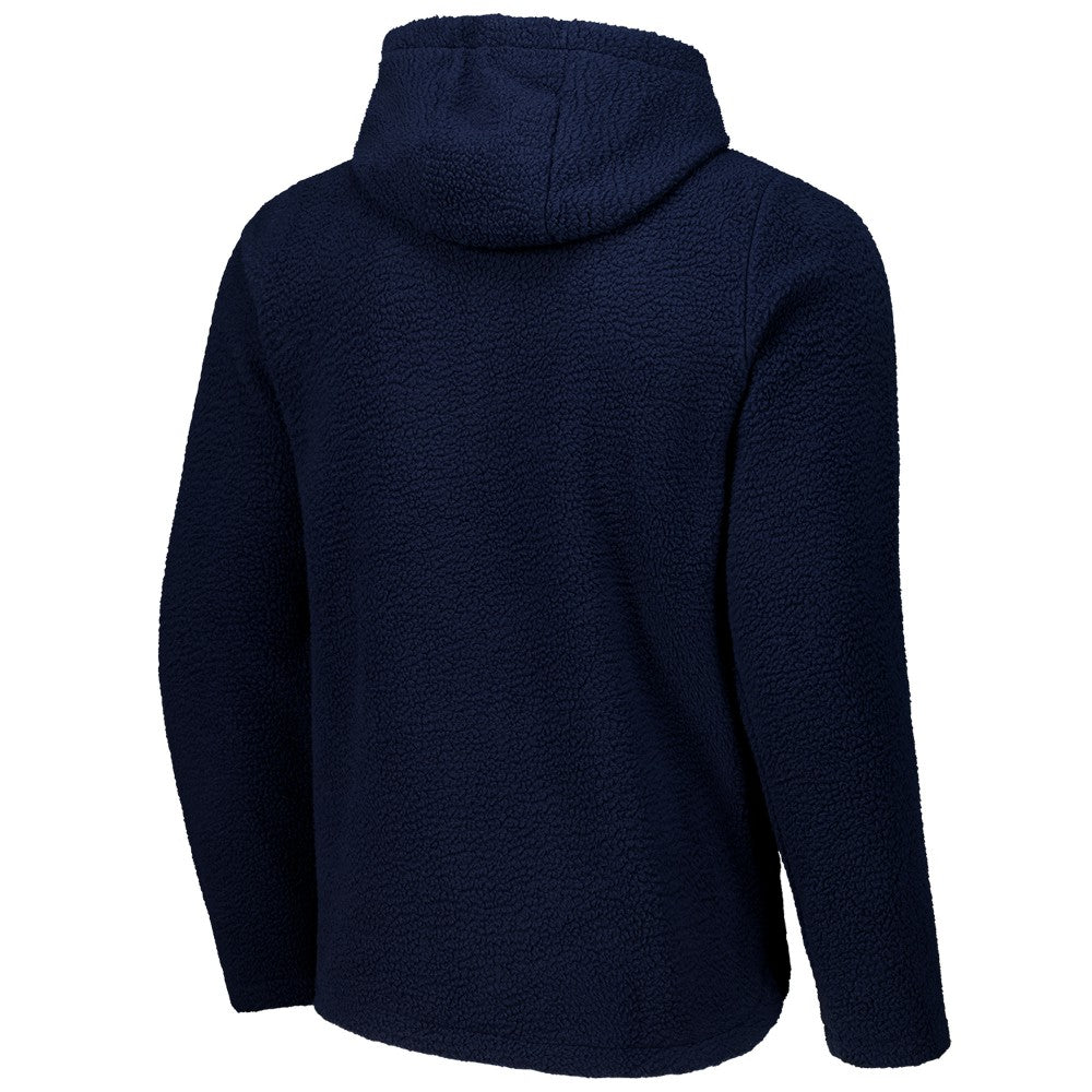 Barcelona Sherpa Full-Zip Hoodie Jacket -  Navy