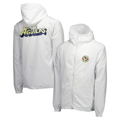 Club America Home Match Hoodie Full-Zip Windbreaker Jacket -  White