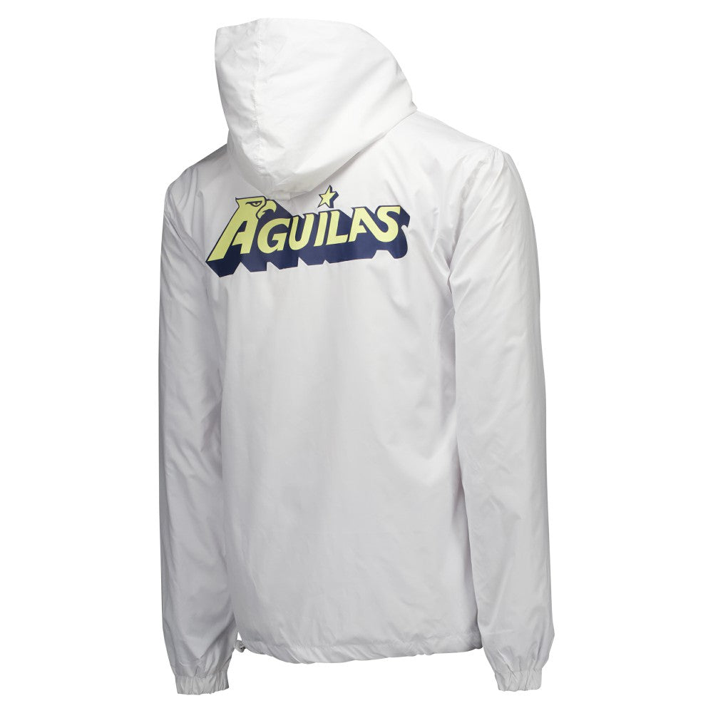 Club America Home Match Hoodie Full-Zip Windbreaker Jacket -  White