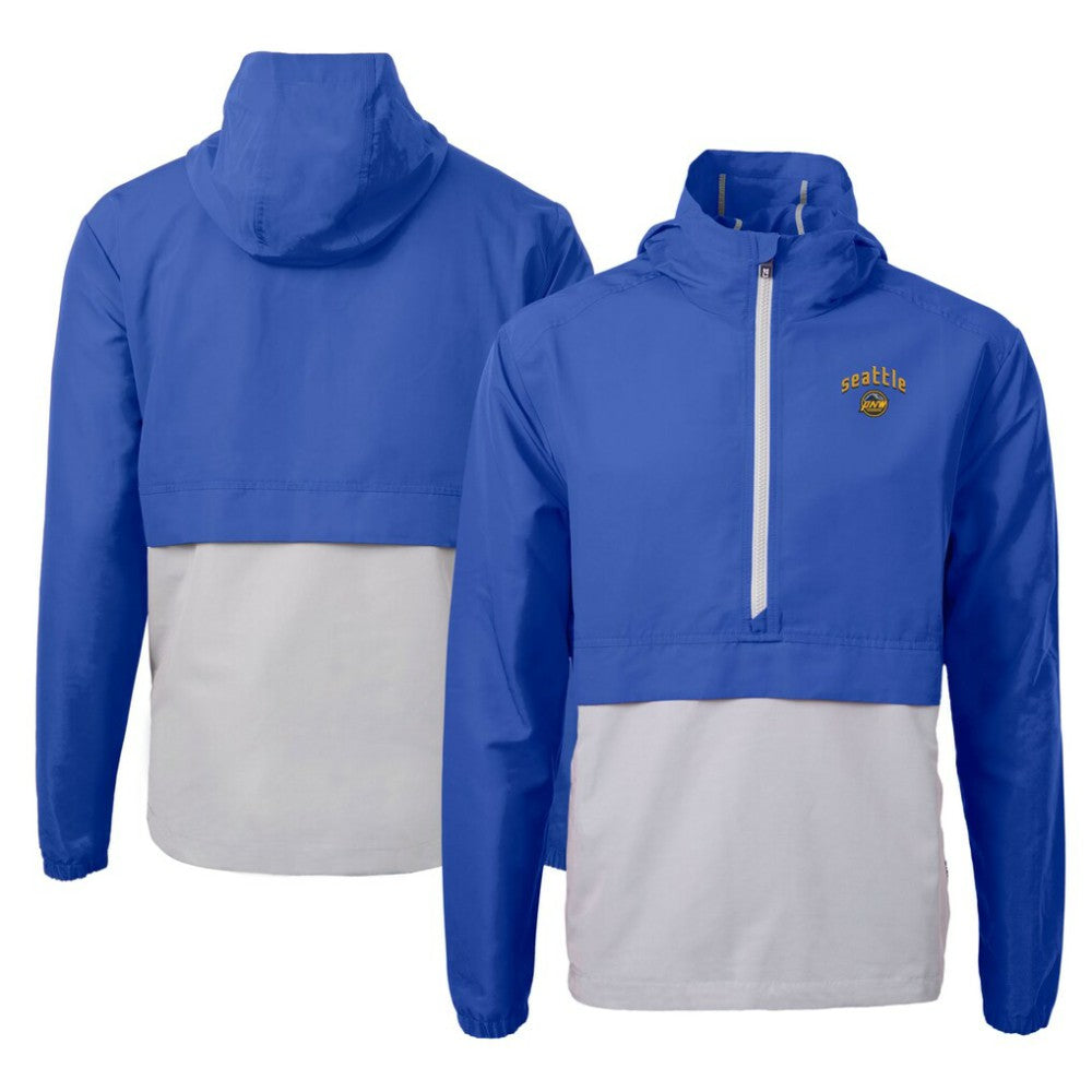 MLB Seattle Mariners Cutter & Buck City Connect Charter Eco Recycled Half-Zip Anorak Jacket