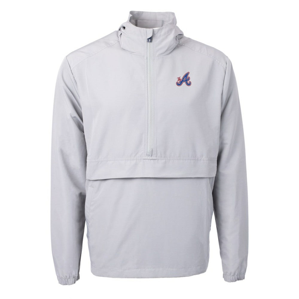 MLB Atlanta Braves Cutter & Buck City Connect Charter Eco Recycled Half-Zip Anorak Jacket
