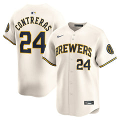 MLB William Contreras Milwaukee Brewers Nike Home Limited Player Jersey