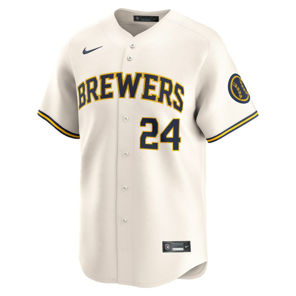 MLB William Contreras Milwaukee Brewers Nike Home Limited Player Jersey