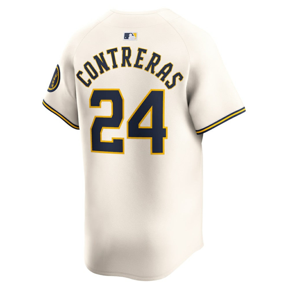 MLB William Contreras Milwaukee Brewers Nike Home Limited Player Jersey