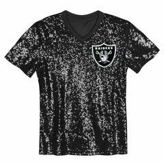 Maxx Crosby  Girls Youth Sequin V-Neck Fashion Jersey - Las Vegas Raiders