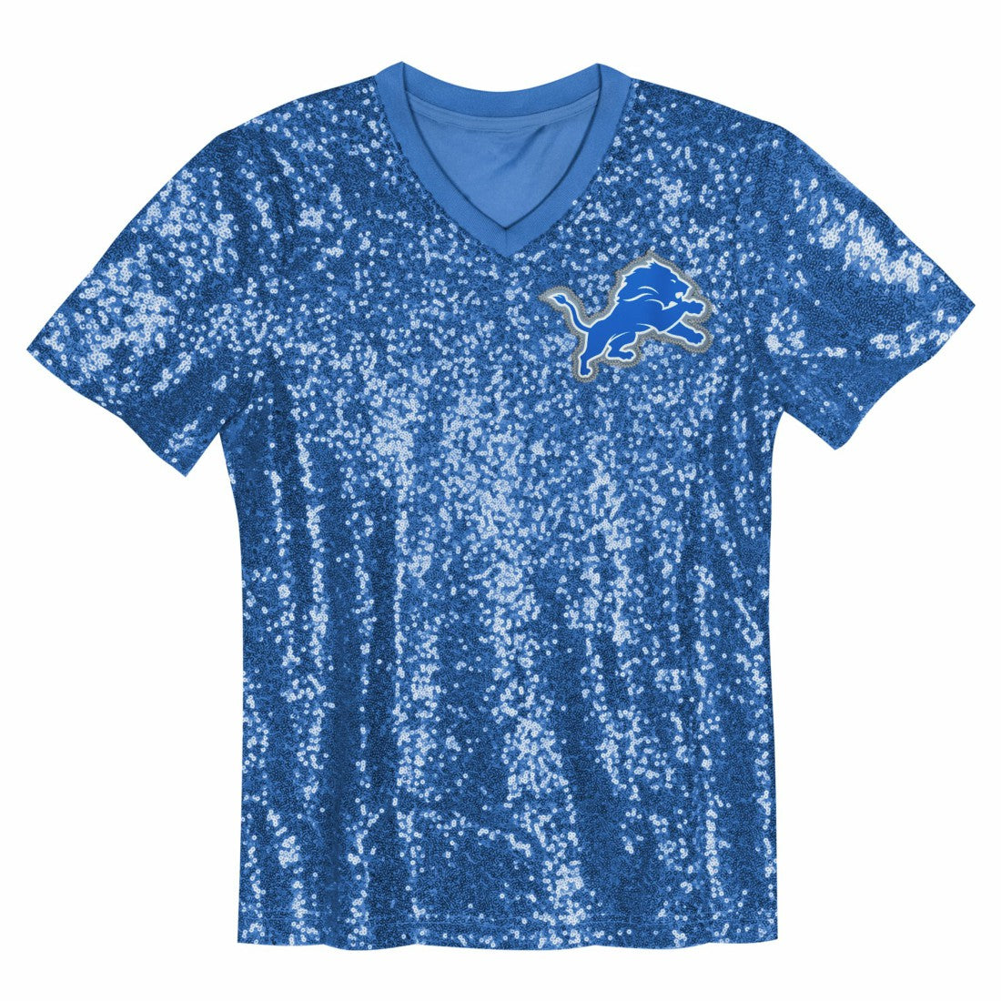 Aidan Hutchinson  Girls Youth Sequin V-Neck Fashion Jersey - Detroit Lions