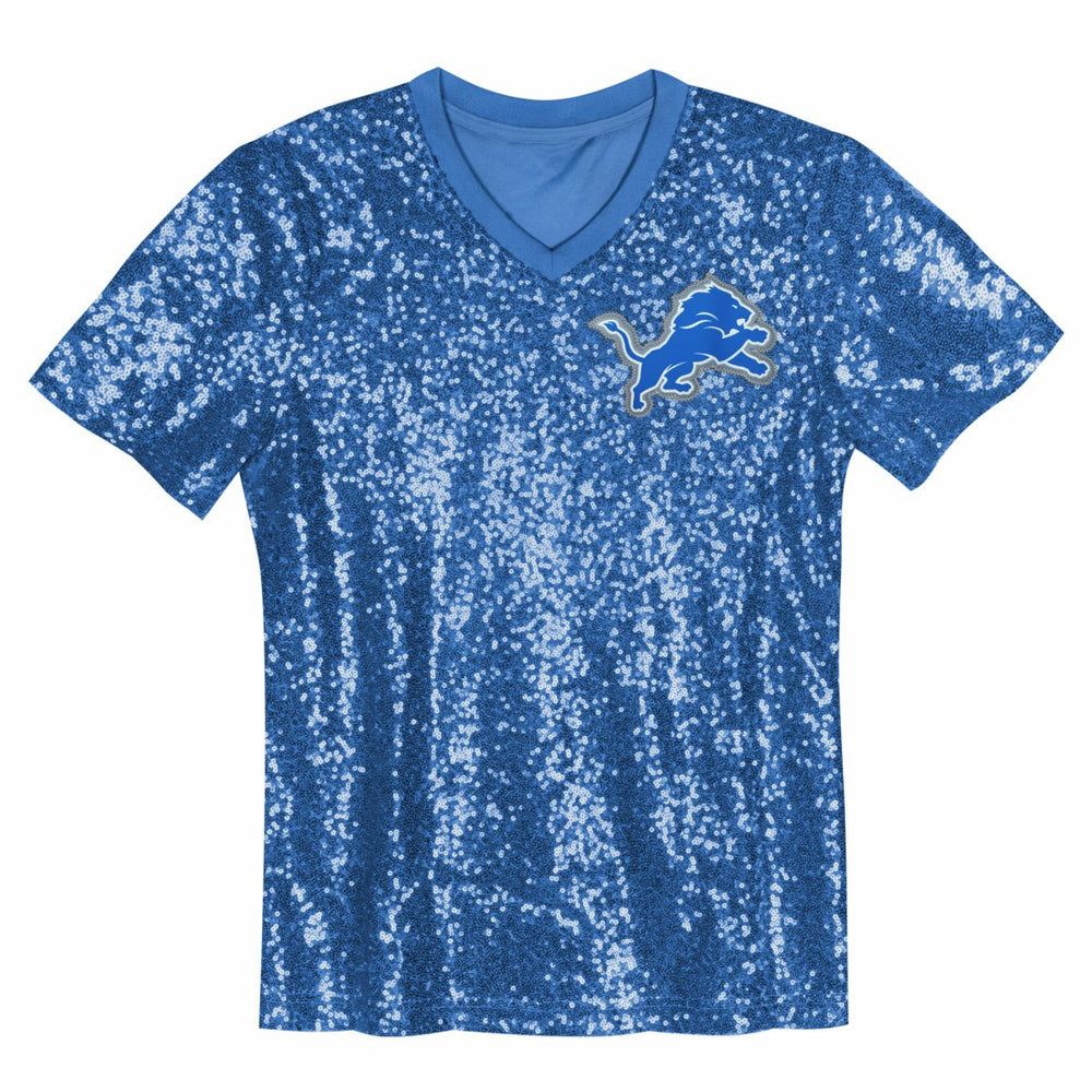 Aidan Hutchinson  Girls Youth Sequin V-Neck Fashion Jersey - Detroit Lions
