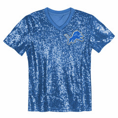 Aidan Hutchinson  Girls Youth Sequin V-Neck Fashion Jersey - Detroit Lions