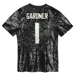 Sauce Gardner  Girls Youth Sequin V-Neck Fashion Jersey - New York Jets