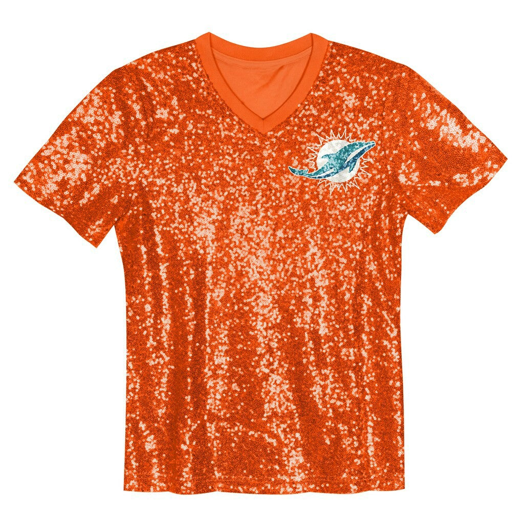 Tyreek Hill  Girls Youth Sequin V-Neck Fashion Jersey - Miami Dolphins