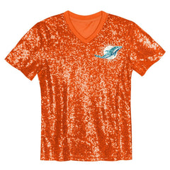 Tyreek Hill  Girls Youth Sequin V-Neck Fashion Jersey - Miami Dolphins