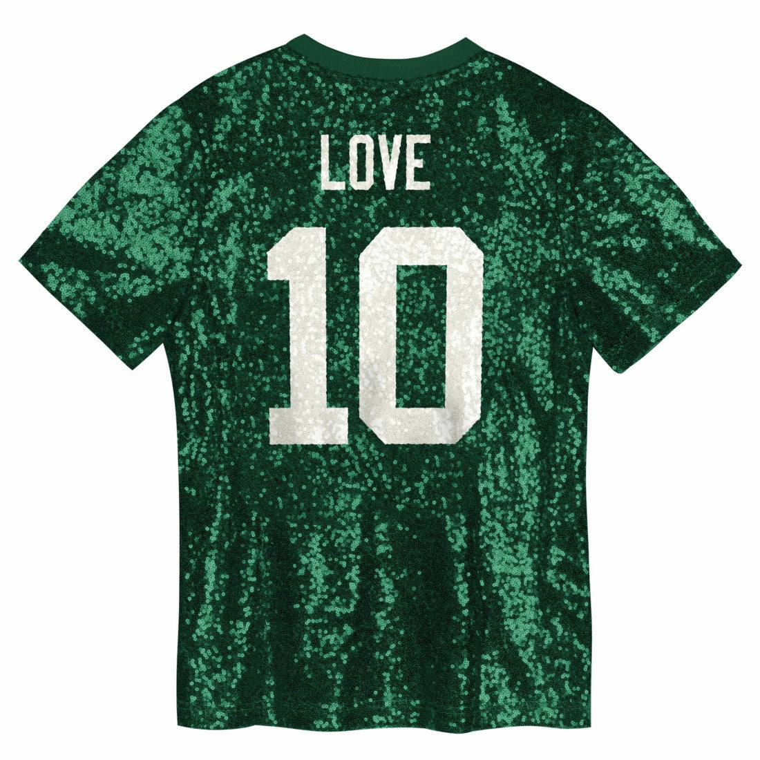 Jordan Love  Girls Youth Sequin V-Neck Fashion Jersey - Green Bay Packers