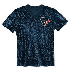 C.J. Stroud  Girls Youth Sequin V-Neck Fashion Jersey - Houston Texans