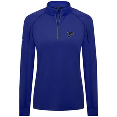 NHL Blue St. Louis Blues Levelwear Women's Kinetic Insignia Core Quarter-Zip Pullover Top