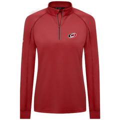 NHL Red Carolina Hurricanes Levelwear Women's Kinetic Insignia Core Quarter-Zip Pullover Top