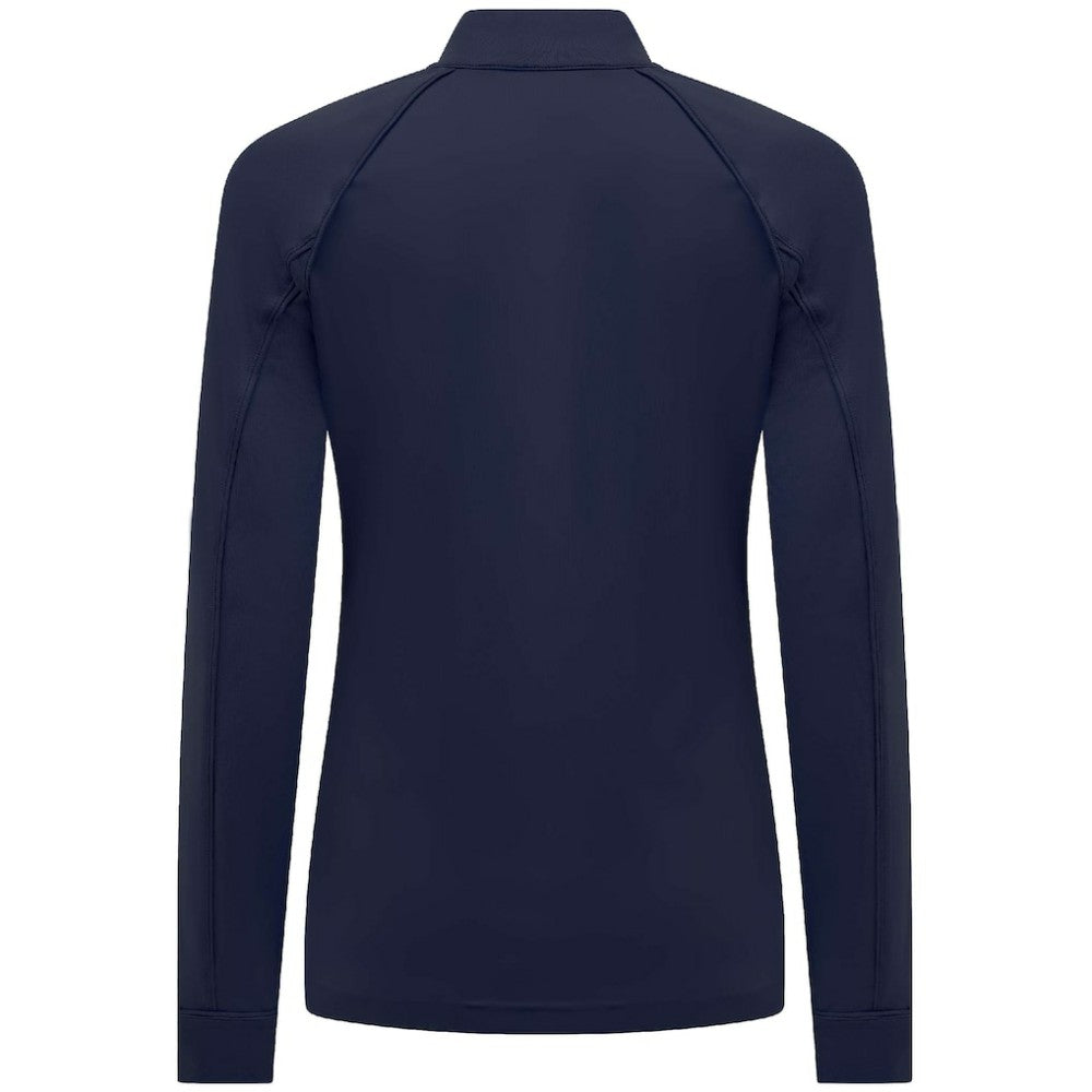 NHL Navy Winnipeg Jets Levelwear Women's Kinetic Insignia Core Quarter-Zip Pullover Top