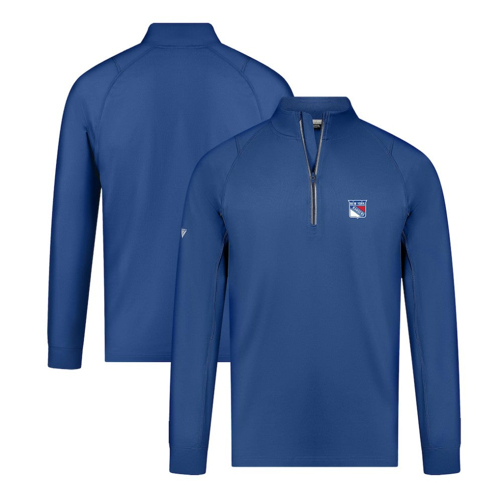 NHL Blue New York Rangers Levelwear Theory Insignia Core Quarter-Zip Pullover Top