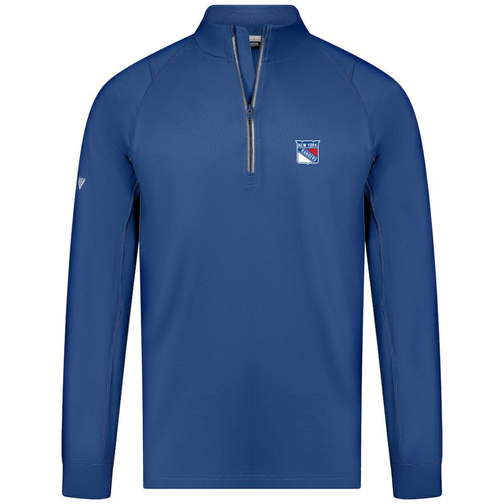 NHL Blue New York Rangers Levelwear Theory Insignia Core Quarter-Zip Pullover Top