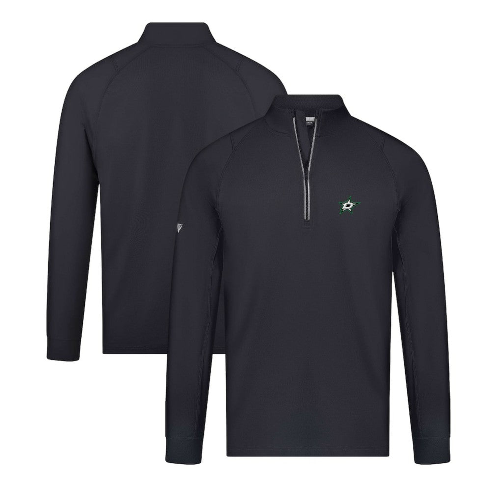 NHL Black Dallas Stars Levelwear Theory Insignia Core Quarter-Zip Pullover Top
