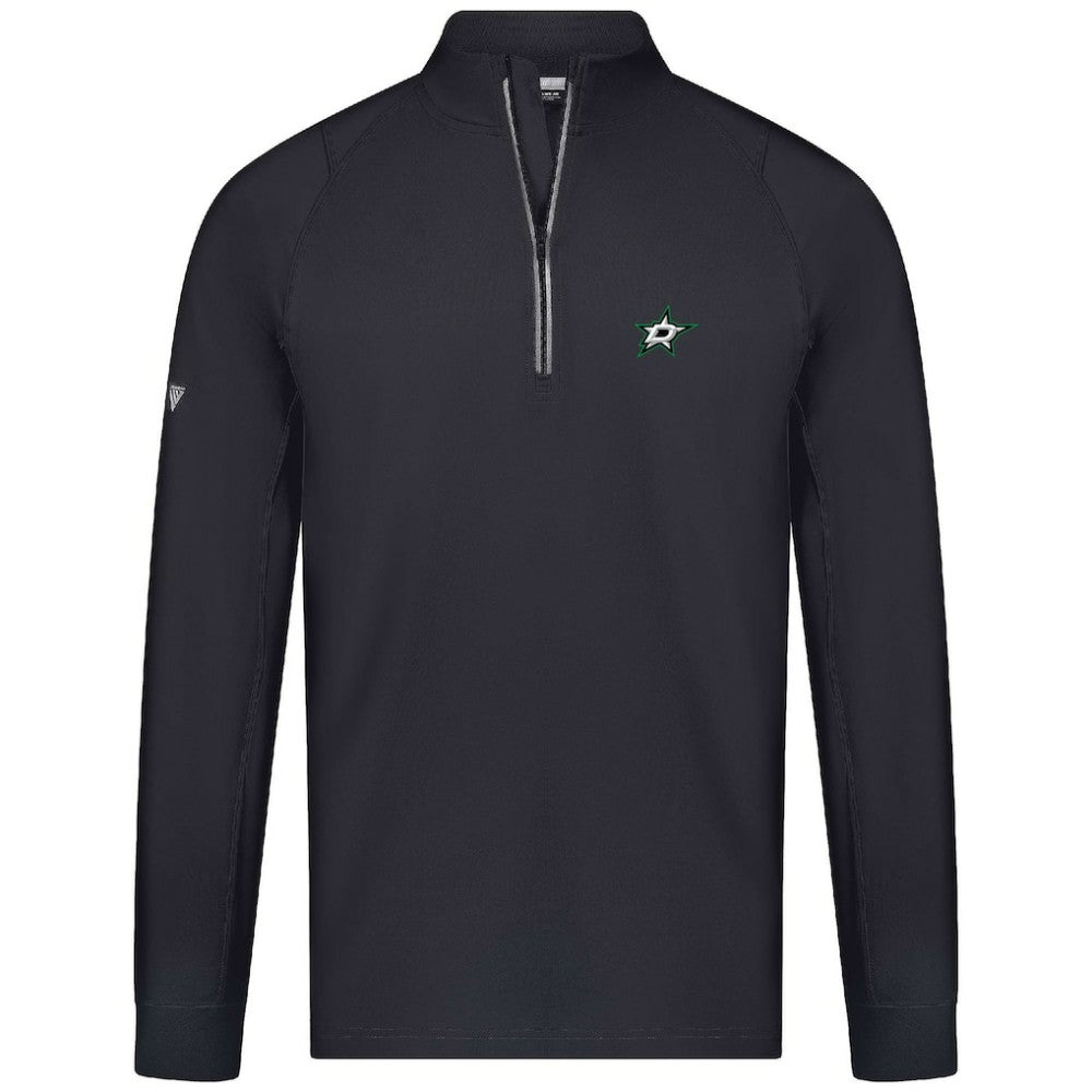 NHL Black Dallas Stars Levelwear Theory Insignia Core Quarter-Zip Pullover Top