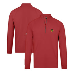NHL Red Chicago Blackhawks Levelwear Theory Insignia Core Quarter-Zip Pullover Top