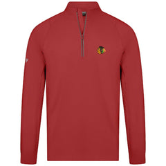NHL Red Chicago Blackhawks Levelwear Theory Insignia Core Quarter-Zip Pullover Top