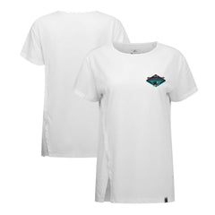 NHL White San Jose Sharks Levelwear Women's Influx Club Patch 2.0 T-Shirt
