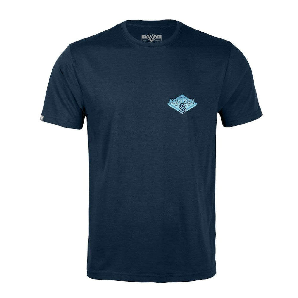 NHL Deep Sea Blue Seattle Kraken Levelwear Richmond Club Patch 2.0 T-Shirt