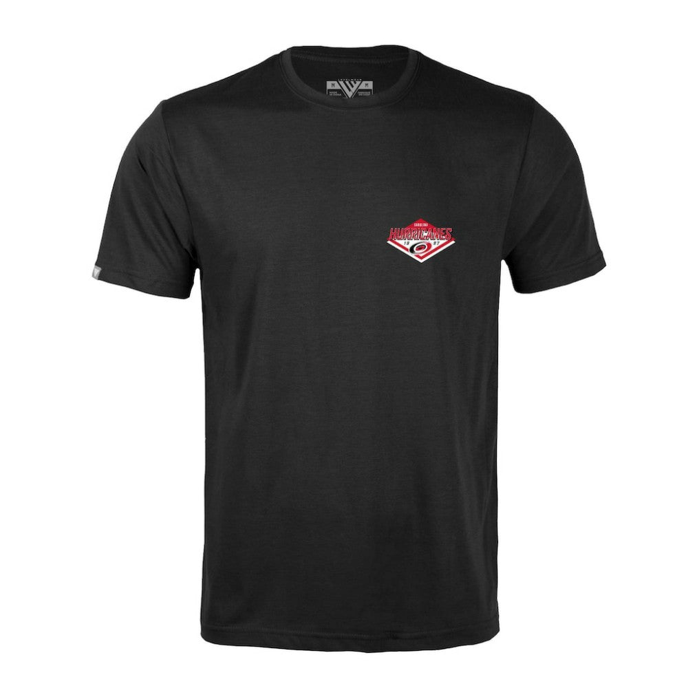 NHL Black Carolina Hurricanes Levelwear Richmond Club Patch 2.0 T-Shirt