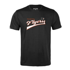 NHL Black Philadelphia Flyers Levelwear Richmond Retro Script T-Shirt