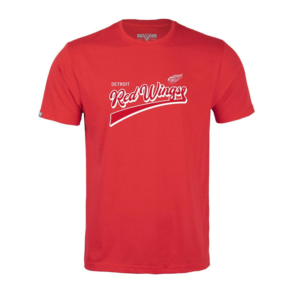 NHL Red Detroit Red Wings Levelwear Richmond Retro Script T-Shirt
