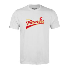 NHL White Calgary Flames Levelwear Richmond Retro Script T-Shirt