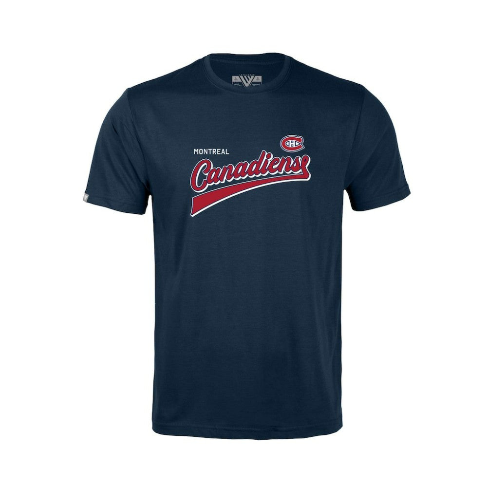 NHL Navy Montreal Canadiens Levelwear Youth Little Richmond Retro Script T-Shirt