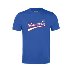 NHL Blue New York Rangers Levelwear Youth Little Richmond Retro Script T-Shirt