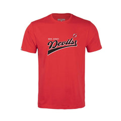 NHL Red New Jersey Devils Levelwear Youth Little Richmond Retro Script T-Shirt