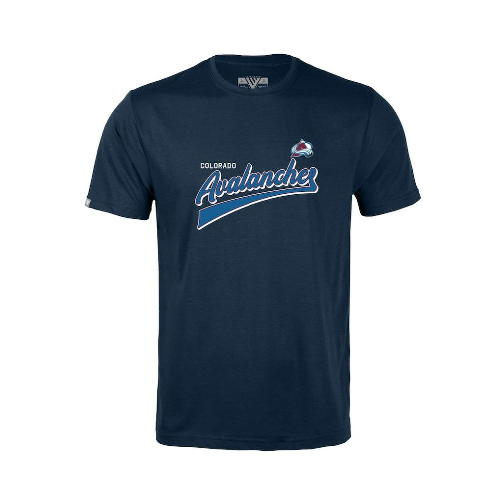 NHL Navy Colorado Avalanche Levelwear Youth Little Richmond Retro Script T-Shirt