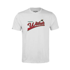 NHL White Minnesota Wild Levelwear Youth Little Richmond Retro Script T-Shirt