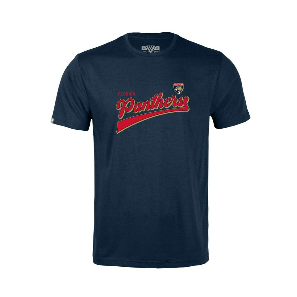 NHL Navy Florida Panthers Levelwear Youth Little Richmond Retro Script T-Shirt