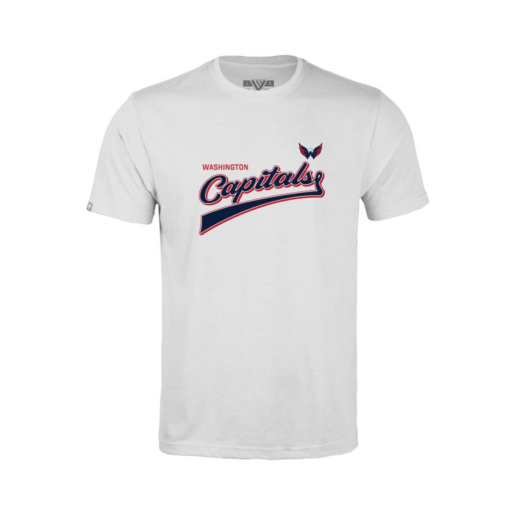 NHL White Washington Capitals Levelwear Youth Little Richmond Retro Script T-Shirt