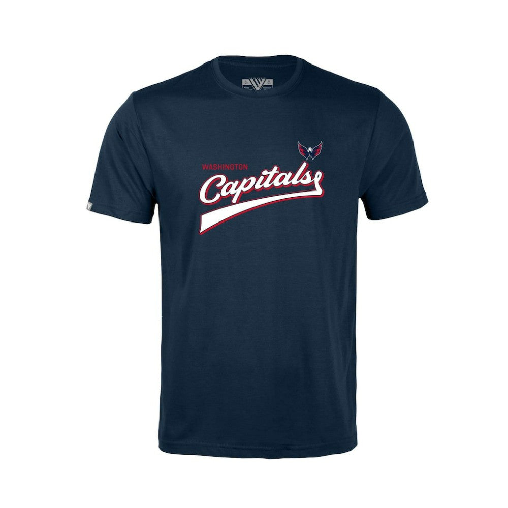 NHL Navy Washington Capitals Levelwear Youth Little Richmond Retro Script T-Shirt